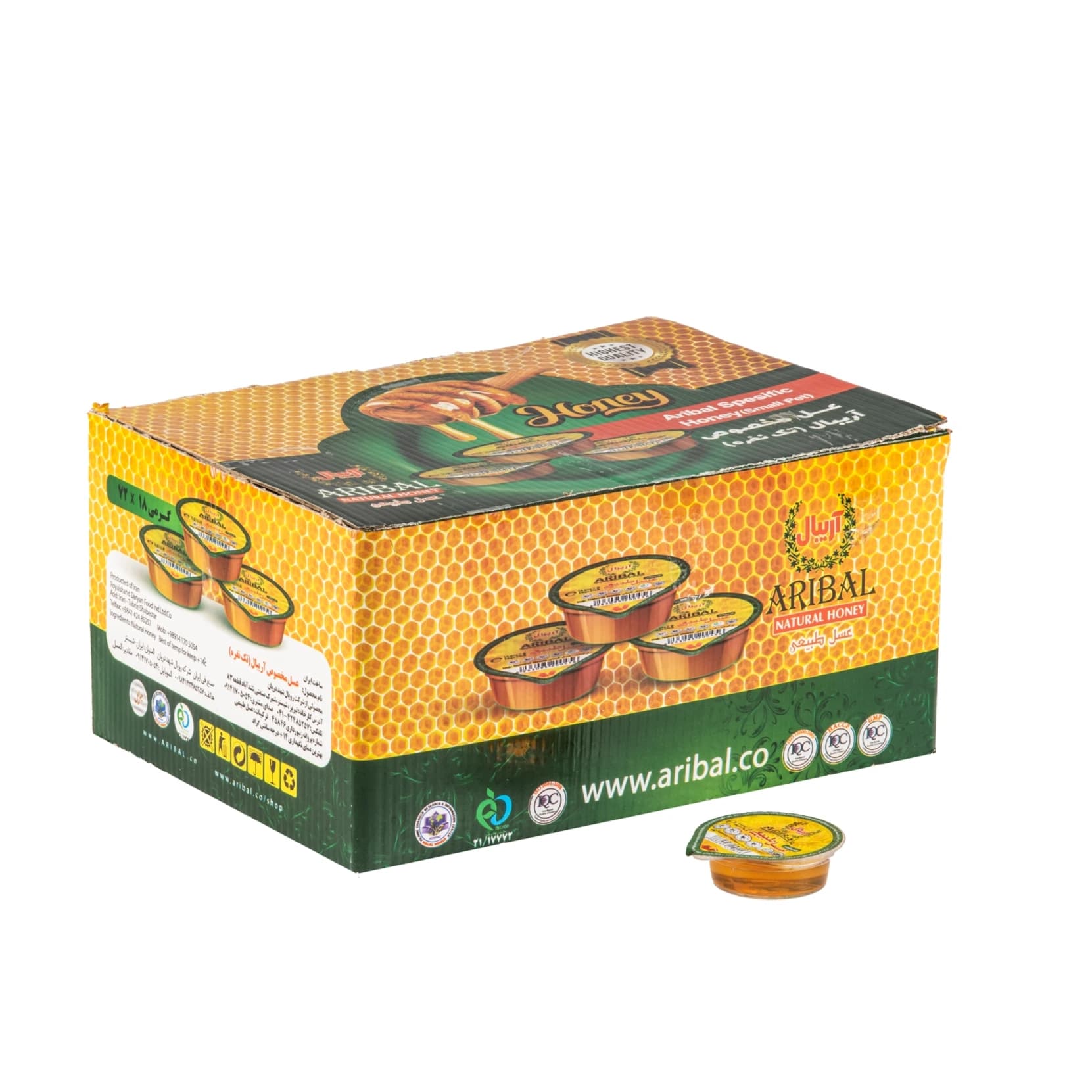 * عسل قاشقی اریبال 8 گرم