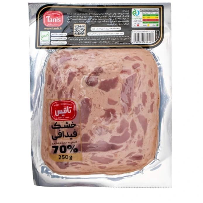 کالباس خشک فیدافی 70% تانیس 250 گرم وکیوم