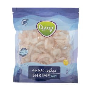 میگو منجمد پمینا سایز 110-91 متوسط 500 گرم 