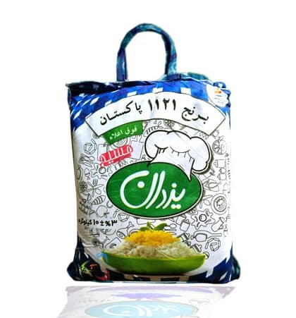 برنج پاکستانی 1121 یزدان دانه بلند ابی 10 کیلو ابی