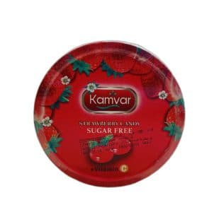 ابنبات رژیمی کامور ویتامینه توت فرنگی 150 گرم قوطی