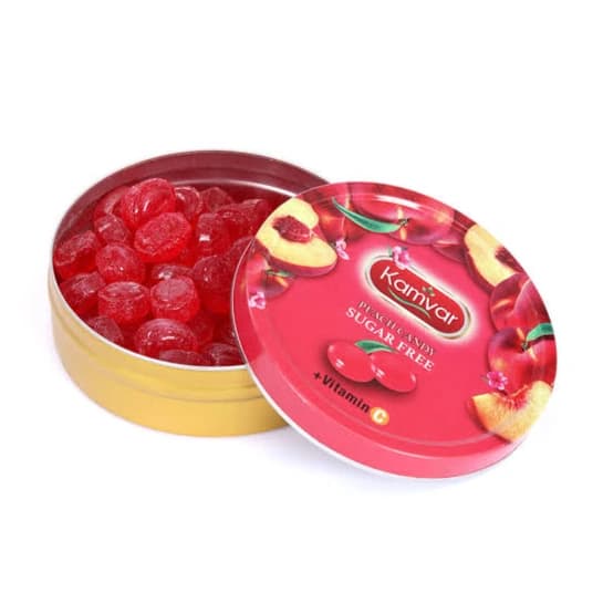 ابنبات رژیمی کامور ویتامینه هلو 150 گرم قوطی