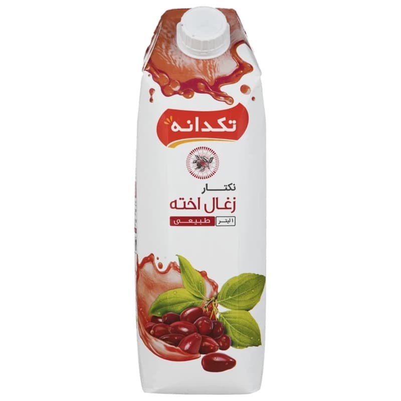 ابمیوه تکدانه زغال اخته 1 لیتر